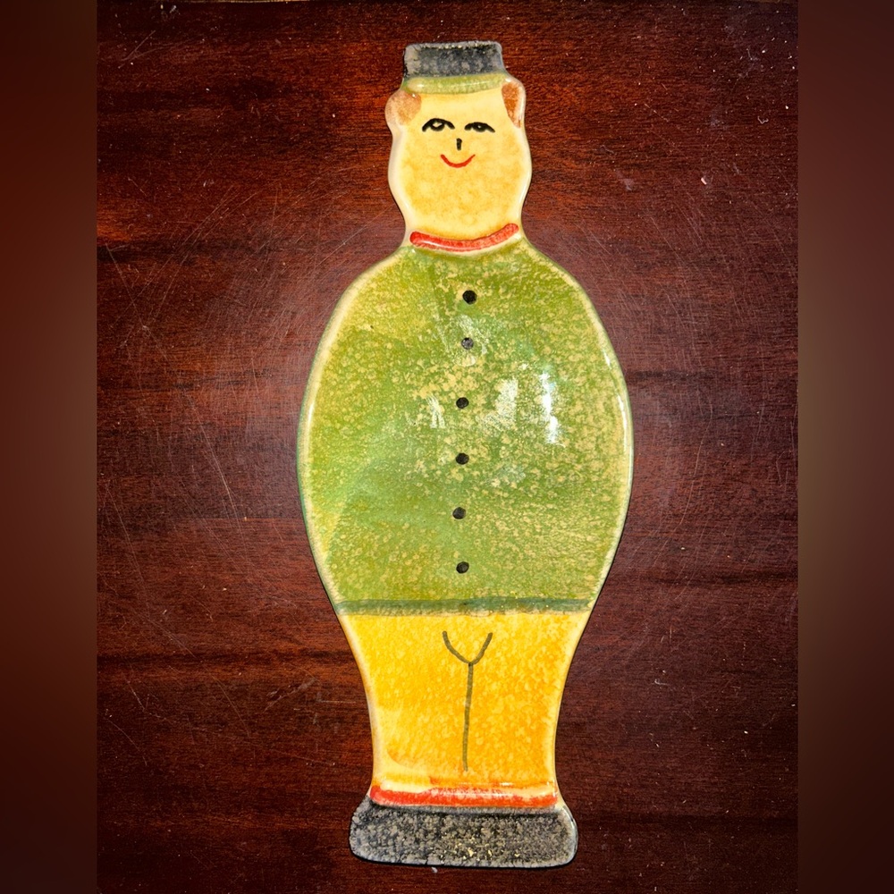 RARE Piece Vintage ITALICA ARS Man Hand Painted ITALY Hanging Wall - Spoon Rest